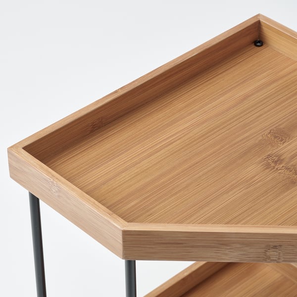 NÅLBLECKA Estante de esquina, metal/bambú para barra de cocina