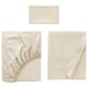 NATTJASMIN Juego de sábanas, beige claro, Tamaño twin