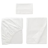 NATTJASMIN Juego de sábanas, blanco, Tamaño twin