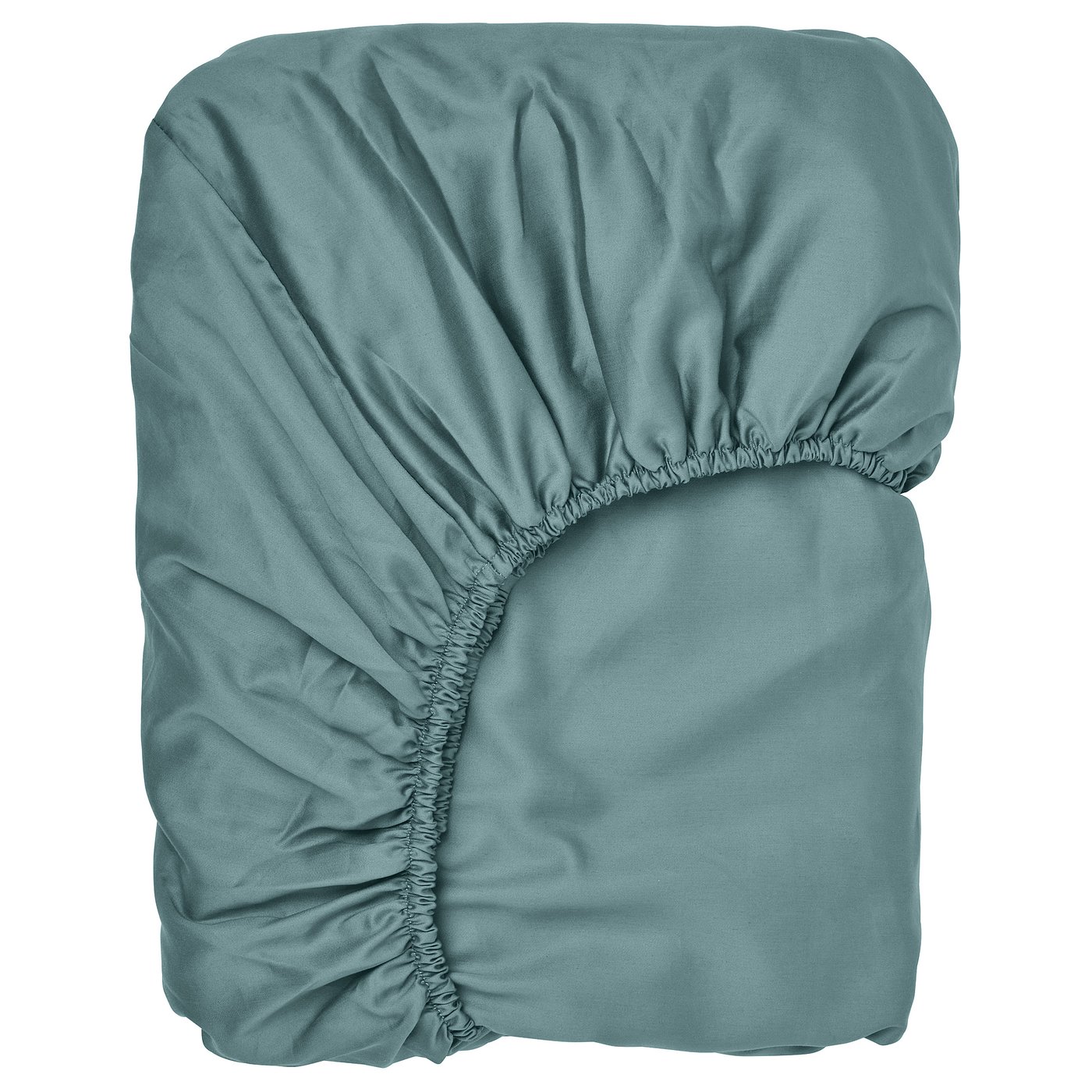 NATTJASMIN Sábana ajustable, verde-azul, Tamaño twin