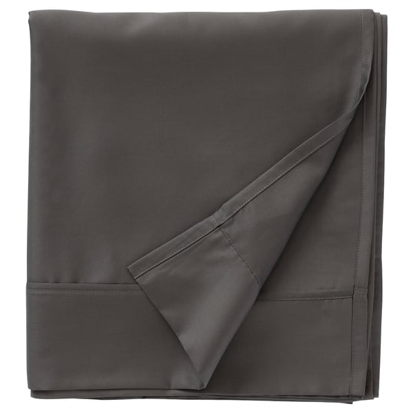 NATTJASMIN Sábana encimera, gris oscuro, Twin/Twin extra largo