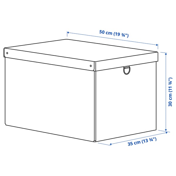 NIMM Caja de almacenaje+tapa, negro, 13 ¾x19 ¾x11 ¾ "