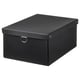 NIMM Caja de almacenaje+tapa, negro, 9 ¾x13 ¾x6 "