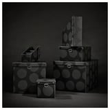 NIMM Caja de almacenamiento+tapa, a lunares gris, 12 ½x11 ¾x11 ¾ "