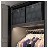 NIMM Caja de almacenamiento+tapa, a lunares gris, 13 ¾x19 ¾x11 ¾ "