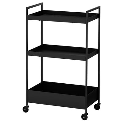 NISSAFORS Carrito, negro, 19 7/8x11 3/4x32 5/8 "