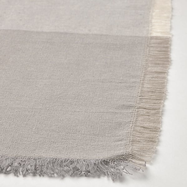 NISSÖGA Servilleta, gris/blanco, 14x14 "
