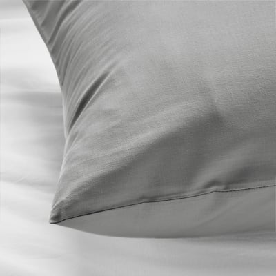 NONNEA Funda para almohada de cuerpo, gris claro, 20x50 "