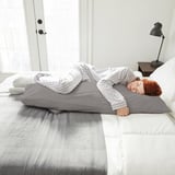 NONNEA Funda para almohada de cuerpo, gris claro, 20x50 "