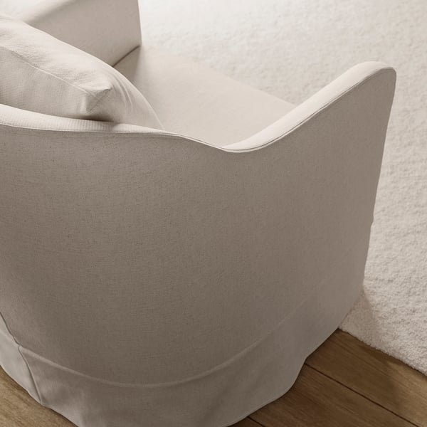 NORDKROKEN Sillón reclinable giratorio, Gransel natural