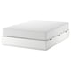 NORDLI Armazón cama+almacenaje+colchón, blanco/Vågstranda felpa, Tamaño King