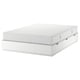NORDLI Armazón cama+almacenaje+colchón, blanco/Valevåg Firmeza: media., Tamaño queen