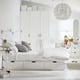 NORDLI Base de cama+almacenamiento+colchón, blanco/Valevåg firme, Tamaño queen