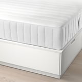 NORDLI Base de cama+almacenamiento+colchón, blanco/Valevåg Firmeza: media., Tamaño King