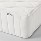 NORDLI Base de cama+almacenamiento+colchón, con cabecera antracita/Vågstranda felpa, Tamaño queen