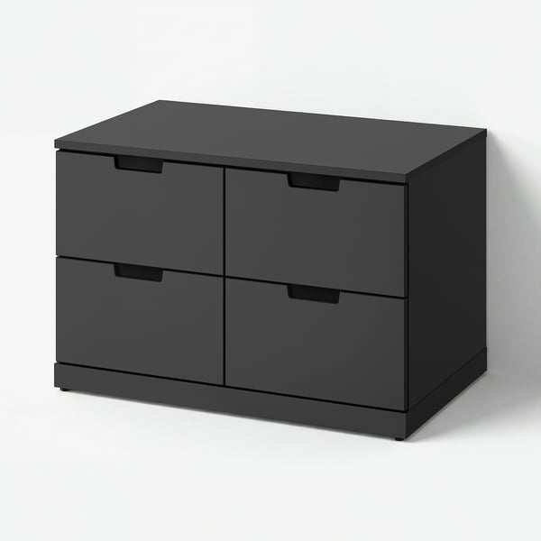 NORDLI Gavetero de 4 cajones, antracita, 31 1/2x18 1/2x20 7/8 "
