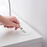 NORDMÄRKE Cargador USB, blanco/corcho