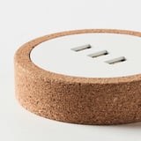 NORDMÄRKE Cargador USB, blanco/corcho