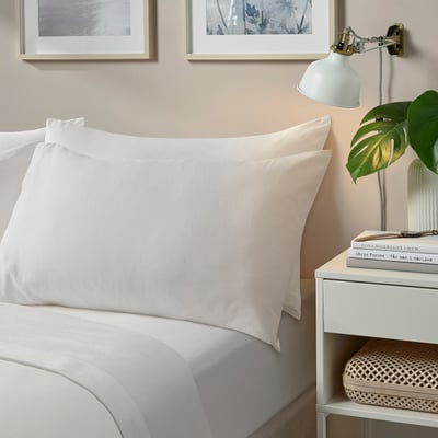 NORDRUTA Juego de sábanas, blanco, Tamaño full/doble