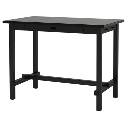 NORDVIKEN Mesa de bar, negro, 55 1/8x31 1/2x41 3/8 "