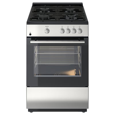 ÖRMINGE Horno+estufa de gas, acero inoxidable, 24 "