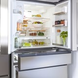ÖVERSKÅDLIG Refrigerador con puertas dobles, 4 pt/color de acero inoxidable, 22 cu.ft