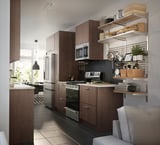 ÖVERSKÅDLIG Refrigerador con puertas dobles, 4 pt/color de acero inoxidable, 22 cu.ft