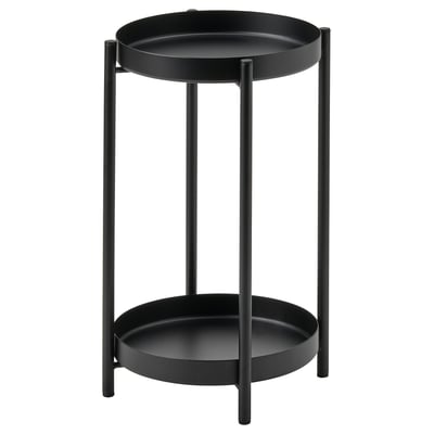 OLIVBLAD Pedestal para plantas, interior/exterior negro, 13 ¾ "