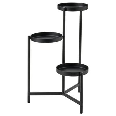 OLIVBLAD Pedestal para plantas, interior/exterior negro, 22 ¾ "