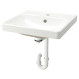 ORRSJÖN Lavamanos semi empotrado+sifón, blanco, 20x19 5/8 "