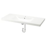 ORRSJÖN Lavamanos+sifón, blanco, 49x21 3/4 "