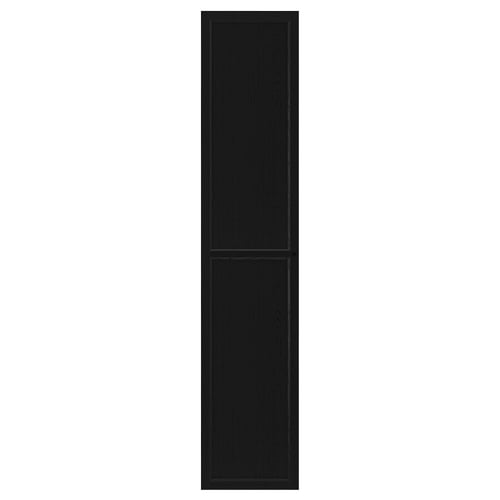OXBERG Puerta, negro efecto de roble, 15 1/2x75 3/4 "
