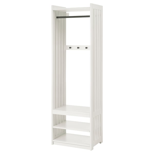 PANGET Perchero+módulo almacenaje zapatos, blanco, 23 3/8x16x75 "