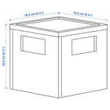 PANSARTAX Caja de almacenamiento+tapa, transparente gris-azul, 6 ½x6 ½x6 ½ "