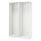 PAX 2 armazones de ropero, blanco, 58 7/8x22 7/8x93 1/8 "