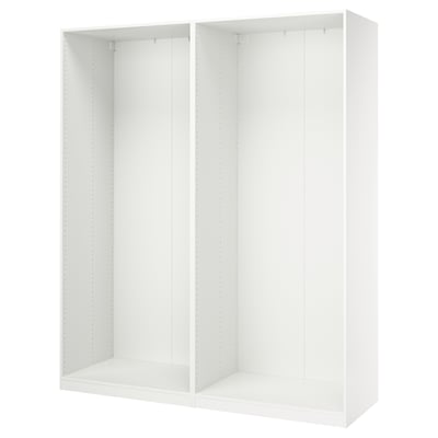 PAX 2 armazones de ropero, blanco, 78 5/8x22 7/8x93 1/8 "