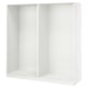 PAX 2 armazones de ropero, blanco, 78 5/8x22 7/8x79 1/4 "