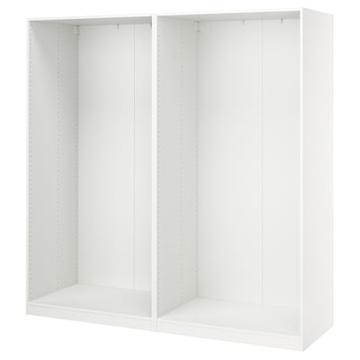 PAX 2 armazones de ropero, blanco, 78 5/8x22 7/8x79 1/4 "