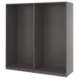 PAX 2 armazones de ropero, gris oscuro, 78 5/8x22 7/8x79 1/4 "