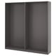PAX 2 armazones de ropero, gris oscuro, 78 5/8x13 3/4x79 1/4 "