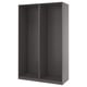 PAX 2 armazones de ropero, gris oscuro, 58 7/8x22 7/8x93 1/8 "