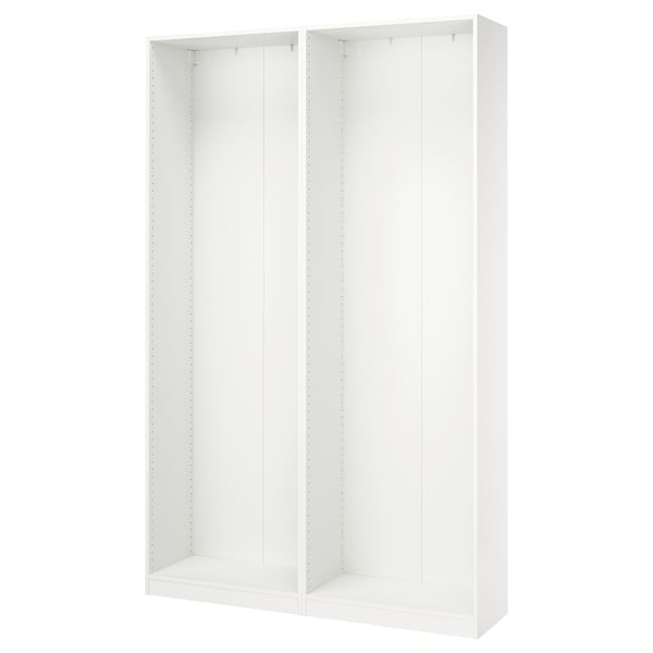 PAX 2 estructuras de armario, blanco, 58 7/8x13 3/4x93 1/8 "