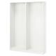 PAX 2 estructuras de armario, blanco, 58 7/8x13 3/4x79 1/4 "