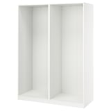 PAX 2 estructuras de armario, blanco, 58 7/8x22 7/8x79 1/4 "