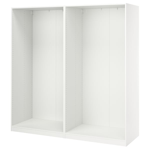 PAX 2 estructuras de armario, blanco, 78 5/8x22 7/8x79 1/4 "