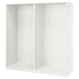 PAX 2 estructuras de armario, blanco, 78 5/8x22 7/8x79 1/4 "