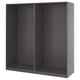 PAX 2 estructuras de armario, gris oscuro, 78 5/8x22 7/8x79 1/4 "