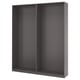 PAX 2 estructuras de armario, gris oscuro, 78 5/8x13 3/4x93 1/8 "