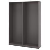 PAX 2 estructuras de armario, gris oscuro, 59x13 3/4x79 1/4 "