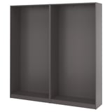 PAX 2 estructuras de armario, gris oscuro, 78 5/8x13 3/4x79 1/4 "